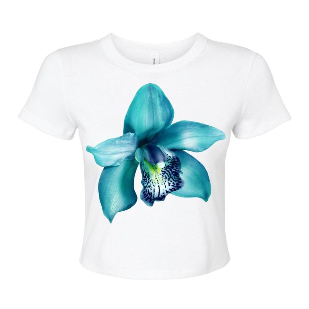 EN FLEURS JUMBO FLOWER BABY TEE — ORCHID